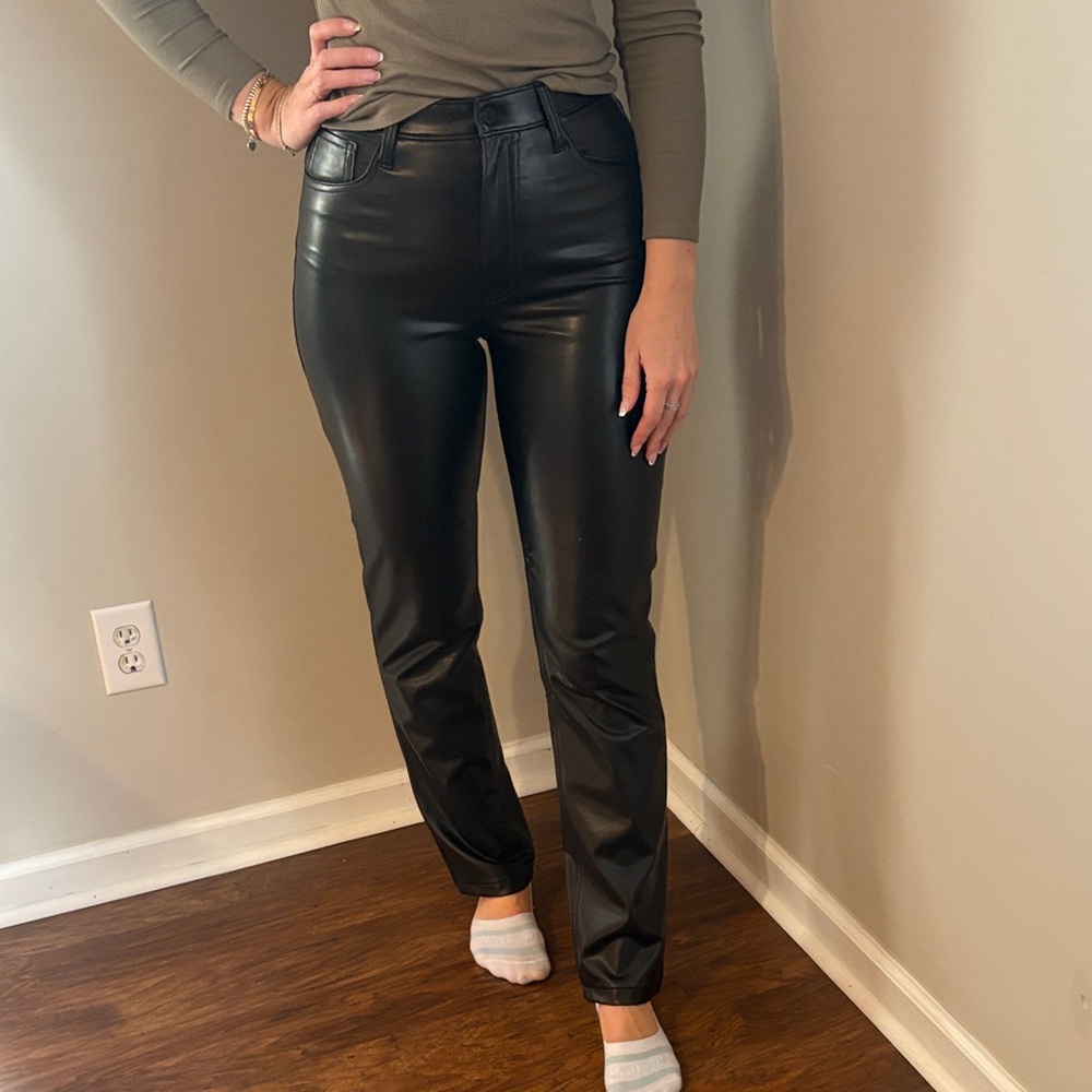 Abercrombie & Fitch Black Faux Leather Pants